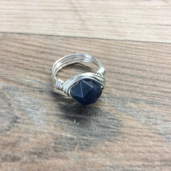 Sodalite ring, Sterling Silver, Blue gemstone ring - Picture 2 of 6